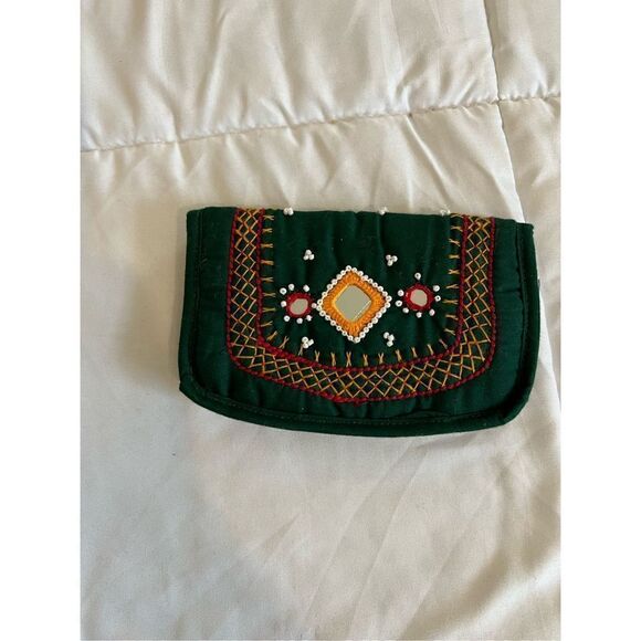 New Indian Wallet Green handmade - Picture 3 of 5